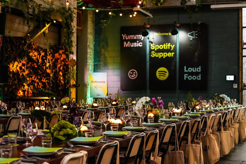 Spotify Supper Dinner table image